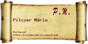 Pilczer Mária névjegykártya